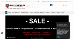 Desktop Screenshot of hockeycorner.de